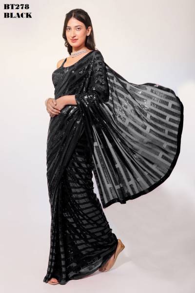 D.NO. BT278 COLOUR’S BY BT GEORGETTE SAREE MANUFACTURE IN SURAT